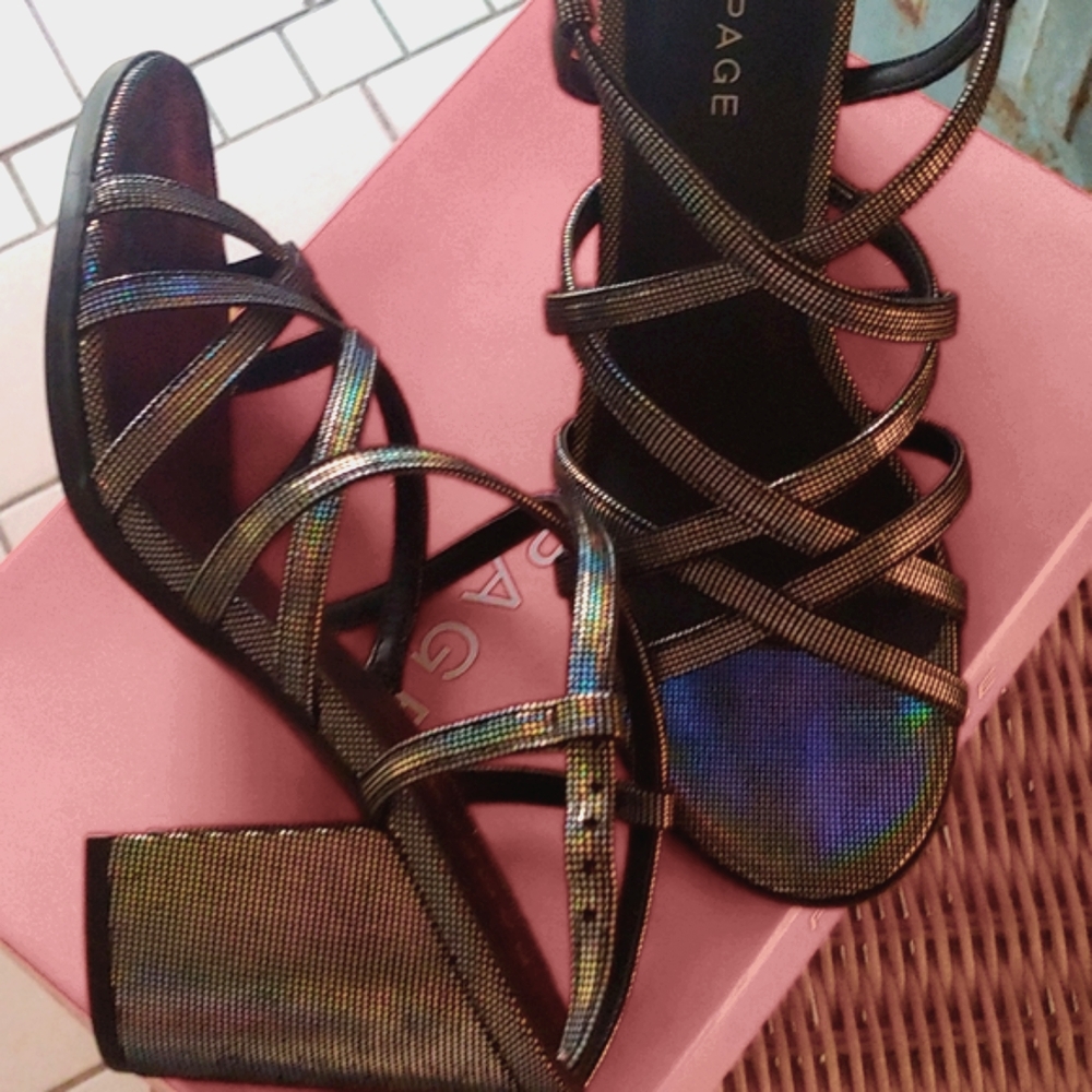 Silver Iridescent Color Changing Heels - Picture 2 of 8